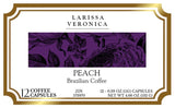 Peach Brazilian Coffee (Single Serve K-Cup Pods) (Gourmet, Naturally Flavored, Whole Coffee Beans) (12 pods, ZIN: 573970)
