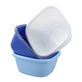 Parlynies 16 Quart Plastic Wash Basin, Large Dish Pan Tub, Pack of 3
