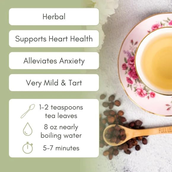 Organic Hawthorn Berries Loose Leaf Tea - 2oz Bag (Approx. 30 Servings) | Full Leaf Tea Co.