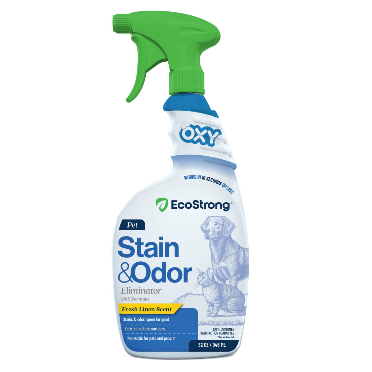 Oxy Pet Carpet Cleaner Spray | Pet Stain Remover for Pet Urine, Cat Pee, Dog Poop | Deep Spot Treating Action on Carpeting, Upholstery, Laundry, Pet
