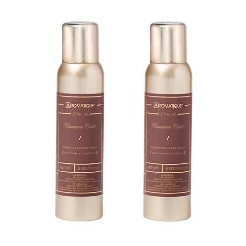 Aromatique Cinnamon Cider Aerosol Room Spray Set of 2 - Home Fragrance, Long Lasting Room Air Freshener Home Spray Deodorizer Nonstop Freshness Xmas