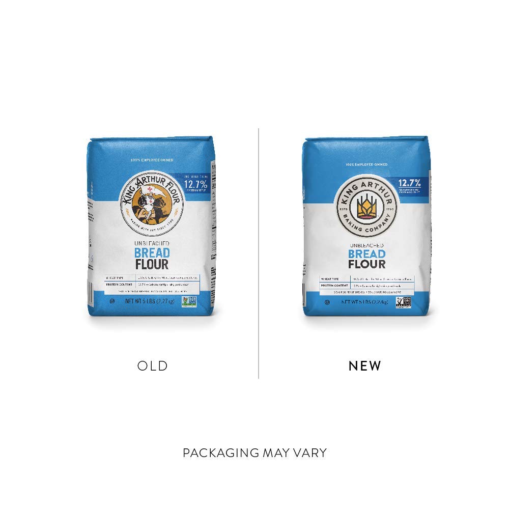 King Arthur, Unbleached Bread Flour, Non-GMO Project Verified, Certified Kosher, No Preservatives, 5 Pounds