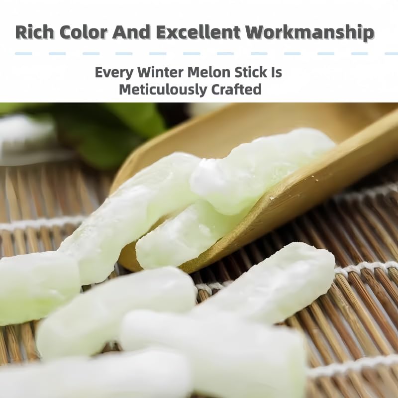 Traditional Chinese Winter Melon Candy Strips, Rock Sugar Coated, preserved fruit17.6 oz (500g)