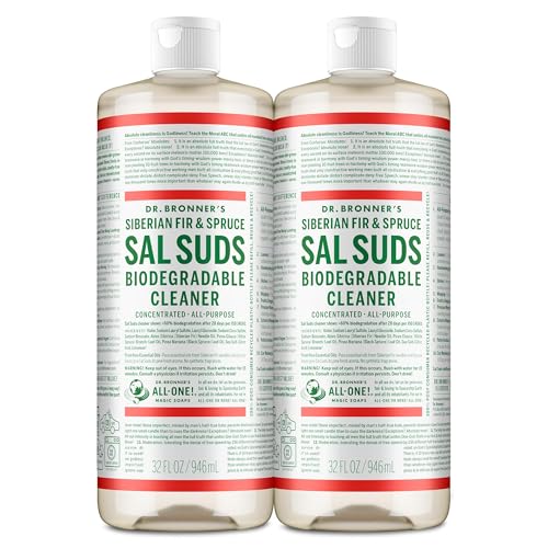 Dr. Bronner's Sal Suds Biodegradable Cleaner (32 Ounce, 2-Pack) - All-Purpose Mop Detergent for Floors, Kitchen & Bathroom, Multi-Surface Household