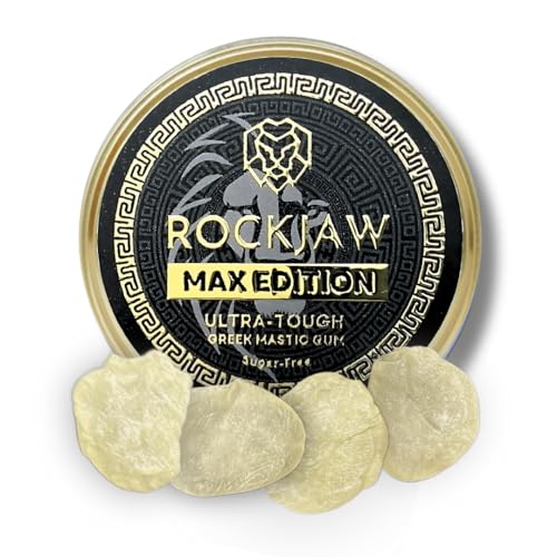ROCKJAW® MAX Edition | Premium Ultra-Tough Mastic Gum | Hand-Picked Crystals | Rechewable | 100% Natural | Sweetener-Free | Sugar-Free