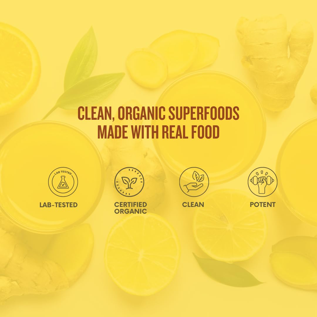 NUF Keto Immuni-Tea- Ginger Turmeric Lemon Instant Tea Mix | Non-GMO, Caffeine-Free, 100% Natural Antioxidant Blend | Vegan & Gluten-Free | 17