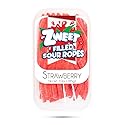Zweet Filled Sour Strawberry Ropes - 10 oz. Tub