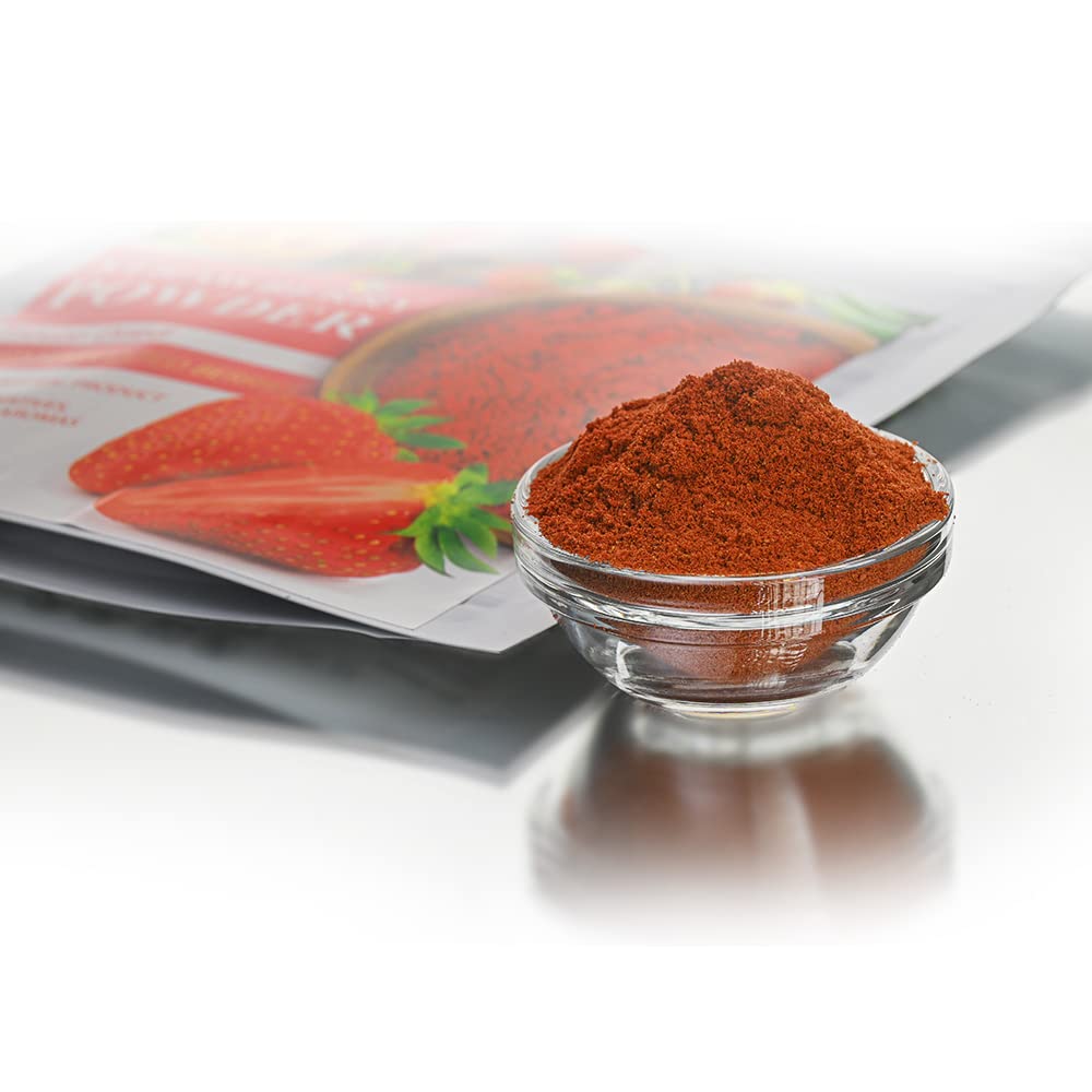 Wild Harvested Strawberry Freeze-Dried Powder - 2 Oz - Natural Strawberry Powder, No added sugar, No GMOs