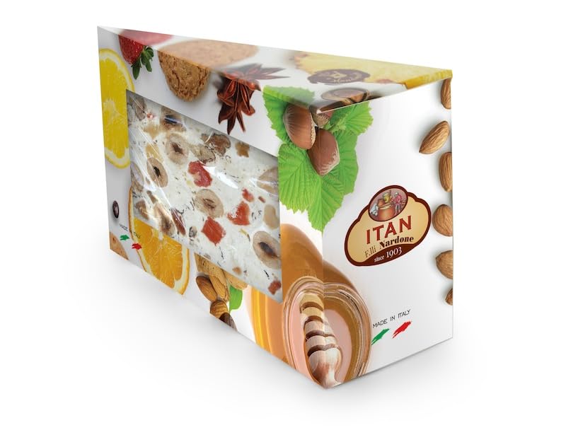 Itan Nardon, Soft Nougat and All Fruit Torrone cake 100g Slice (3 pcs)