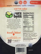 Pure Bliss Organics, Organic Paleo Granola Variety 3-Pack, 3 x 8.0 oz Pouches, 1 each of Grain Free Acai Banana, Grain Free Carrot Cake, Grain Free