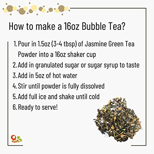 Qbubble Tea Powder Jasmine Green, 2.2 Pound
