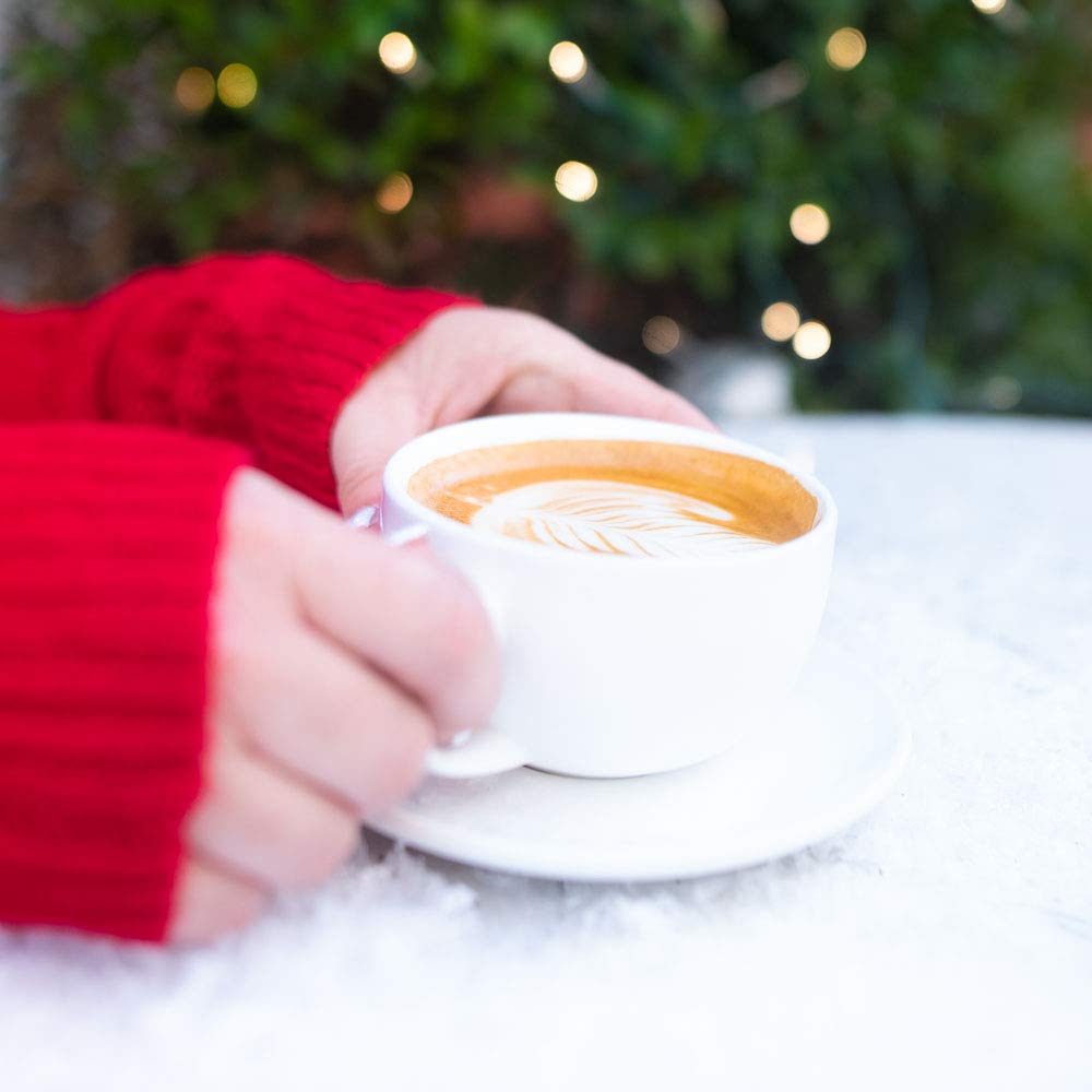BARNIE'S COFFEE TEA CO. Santa's White Christmas Whole Bean Coffee with Smooth Coconut, Caramel and Warm Vanilla Flavors, Medium Roasted Arabica Coffee