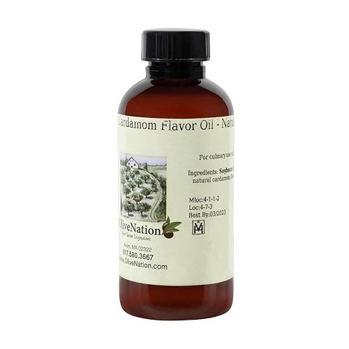 Cardamom Flavoring Oil, OliveNation Cardamom Flavor Oil - Natural for Sweet & Savory Baking, Cooking & Beverages, Sugar Free, Vegan - 8 oz