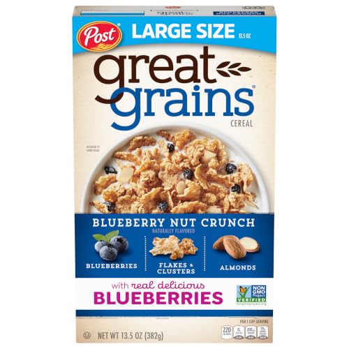 Great Grains Blueberry Nut Crunch Cereal With Granola Clusters, 13.5 oz Box