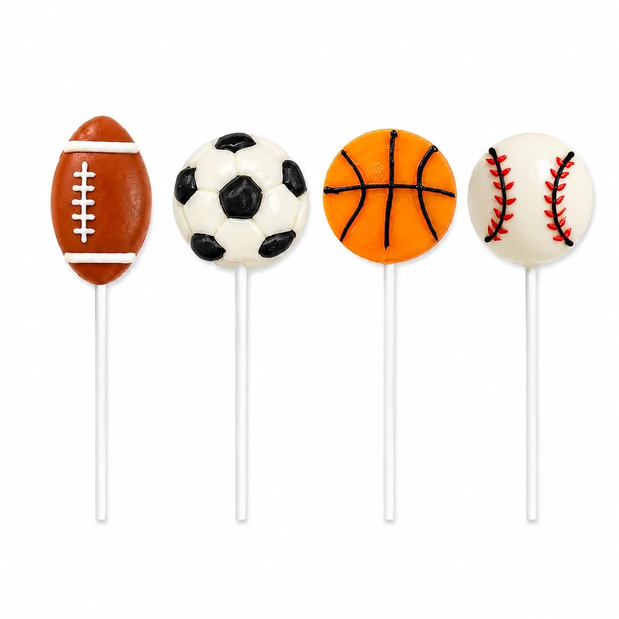 Sports Ball Candy Basketball, Football, Soccer, and Baseball, Individually Wrapped Sport Variety Pack (Sports Super Pack, 24-Pack)
