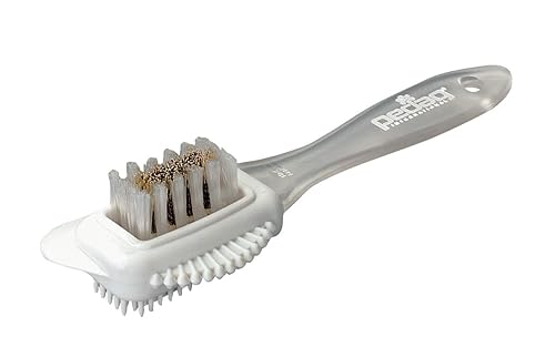 Pedag Suede Shoe Cleaner Brush | Made in Germany | 4-Way Cleaning & Refreshing | Brass & Nylon Bristles + Rubber | for Suede Nubuck & Velvet Shoes
