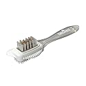 Pedag Suede Shoe Cleaner Brush | Made in Germany | 4-Way Cleaning & Refreshing | Brass & Nylon Bristles + Rubber | for Suede Nubuck & Velvet Shoes