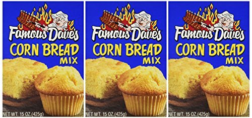 Famous Dave's, Corn Bread Mix, 15oz Box (Pack of 3) - SET OF 3