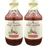 Gourmet Warehouse Cherry Jalapeno BBQ Sauce, Premium Barbecue Sauces Handcrafted In Small Batches Gluten-Free, HFCS-Free, Delicious Sauce 16 Ounces