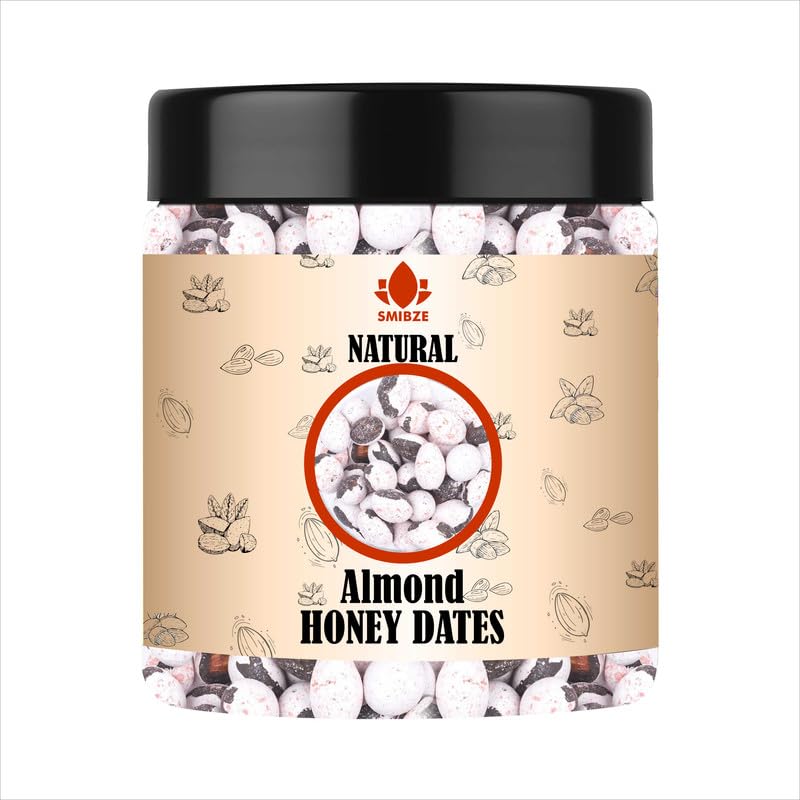 SMIBZE Natural Almond Honey Dates 8 OZ / 227 Gram