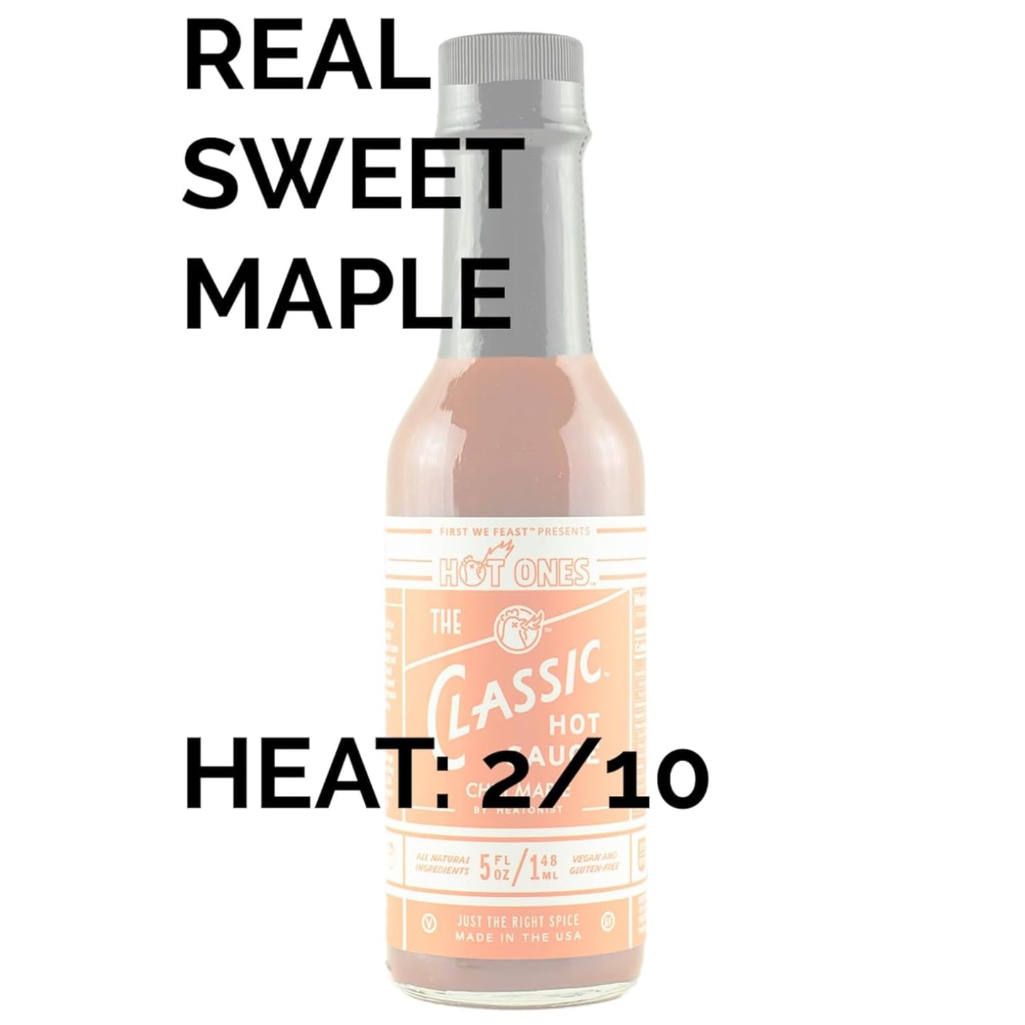 Hot Ones The Classic Chili Maple Made With Natural Ingredients & Flavors From Chili Peppers & Maple Syrup, 5 fl oz Bottle (3-Pack)