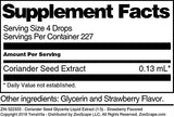 Coriander Seed Glycerite Liquid Extract (1:5) - Strawberry Flavored (1 oz, ZIN: 522333) - 3 Pack