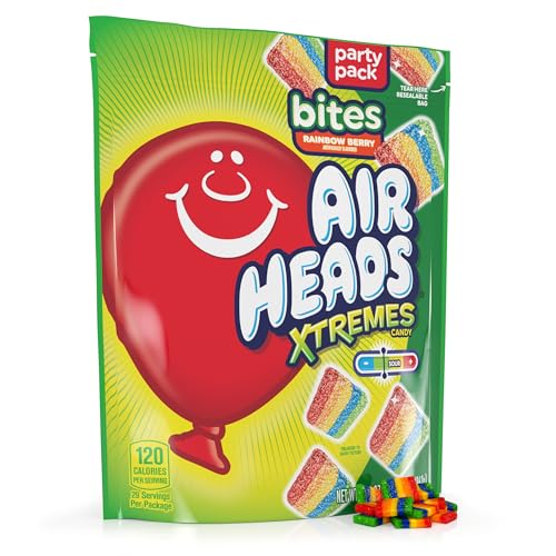 Airheads Xtremes Sweet and Sour Candy Bites, Chewy Candy Bag, Rainbow Berry Artificially Flavored, 30.4 Ounces