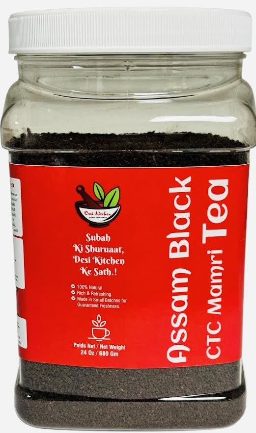 Desi Kitchen CTC Mamri Assam Black Tea 24oz (680g) | Indian Loose Black Tea | Product of India
