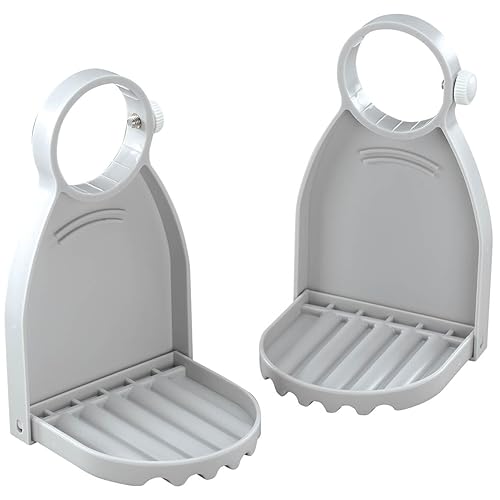 Adjustable Laundry Detergent Drip Catchers, Made of Durable Plastic, Easy Turn Knob - Set of 2, Each Measures 3 1/2" Long x 3 1/4" Wide x 5 3/4" High