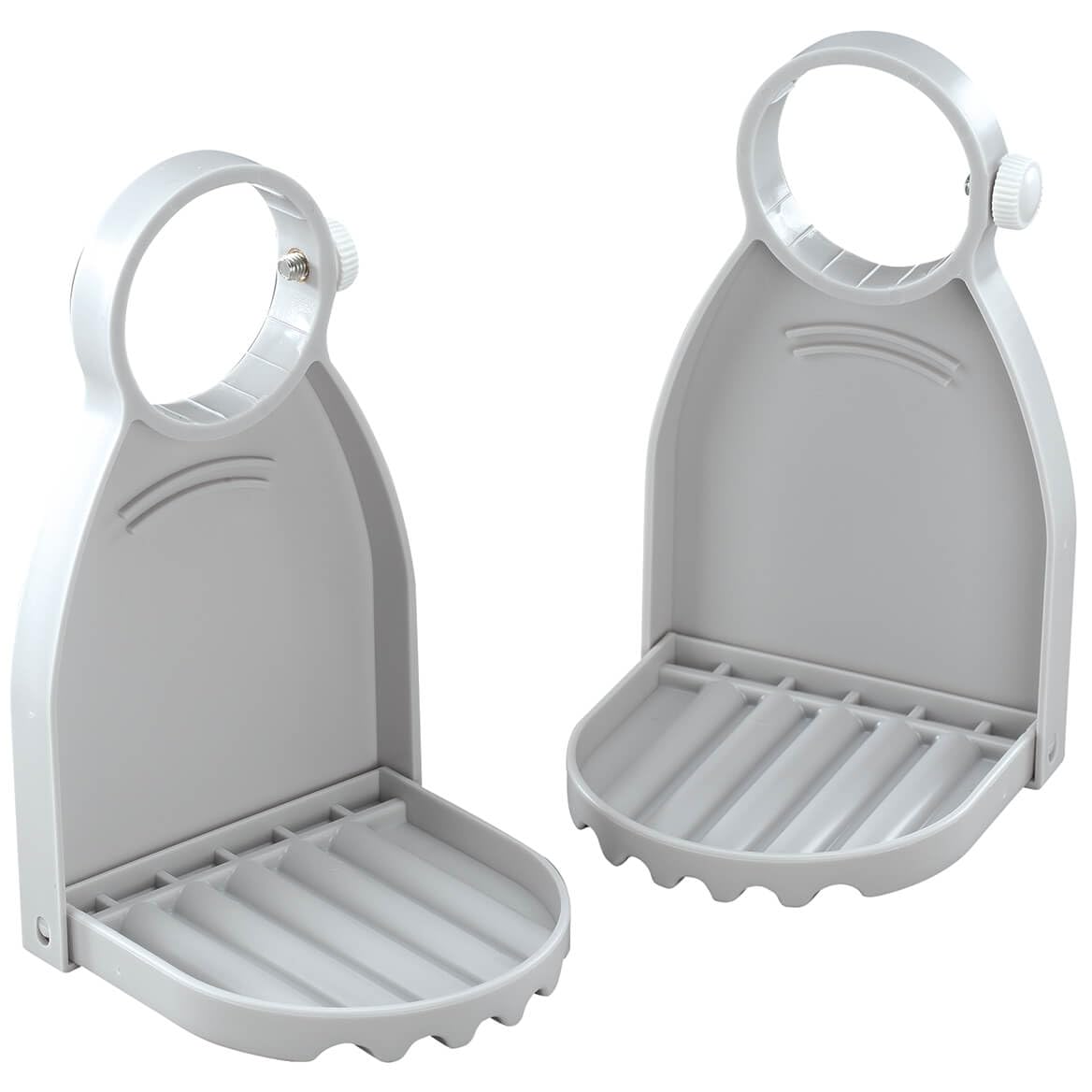 Adjustable Laundry Detergent Drip Catchers, Made of Durable Plastic, Easy Turn Knob - Set of 2, Each Measures 3 1/2" Long x 3 1/4" Wide x 5 3/4" High