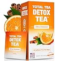 Total Tea SIimming Detox Tea Caffeine Free - 25 Day Detox - Herbal Tea with Chamomile, Hibiscus Tea & Ginger Root for Colon Cleanse - Natural Citrus
