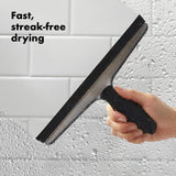 OXO Good Grips Stainless Steel Squeegee - All-Purpose for Bathroom, Glass Shower Doors, Mirrors, Tiles, Countertops and Car Windows - Streak Free