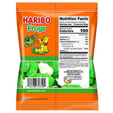 Haribo Gummie Candy, Frogs, 4 oz. Bag (Pack of 12)