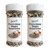Food to Live Everything Bagel Seasoning, 4 oz - Blend of White and Black Sesame Seeds, Minced Garlic, Onion and Himalayan Pink Salt Flakes. Great as