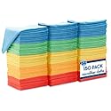 S&T INC. 150 Pack Microfiber Cleaning Cloth, Bulk Towels for Home, Reusable Microfiber Towels for Cars, Cleaning Rags, Assorted, 11.5 Inches x 11.5