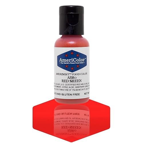 AmeriColor Amerimist Airbrush Color .65 Ounce, Red Pearl Sheen