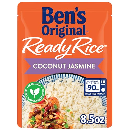 BEN'S ORIGINAL Ready Rice Coconut Jasmine Flavored Rice, Easy Dinner Side, 8.5 oz Pouch