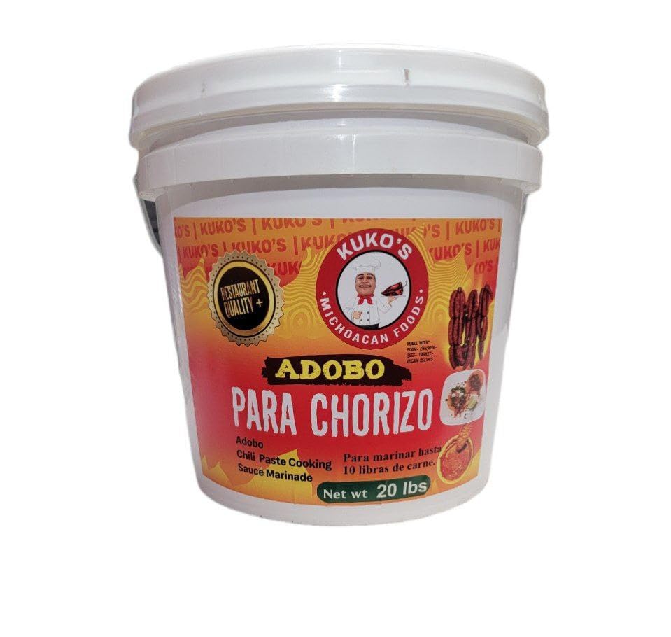 Premium Chorizo Adobo Concentrate Paste - Authentic Mexican & Spanish Seasoning - 20 lb Bulk Tub for Restaurants, Catering & Food Service