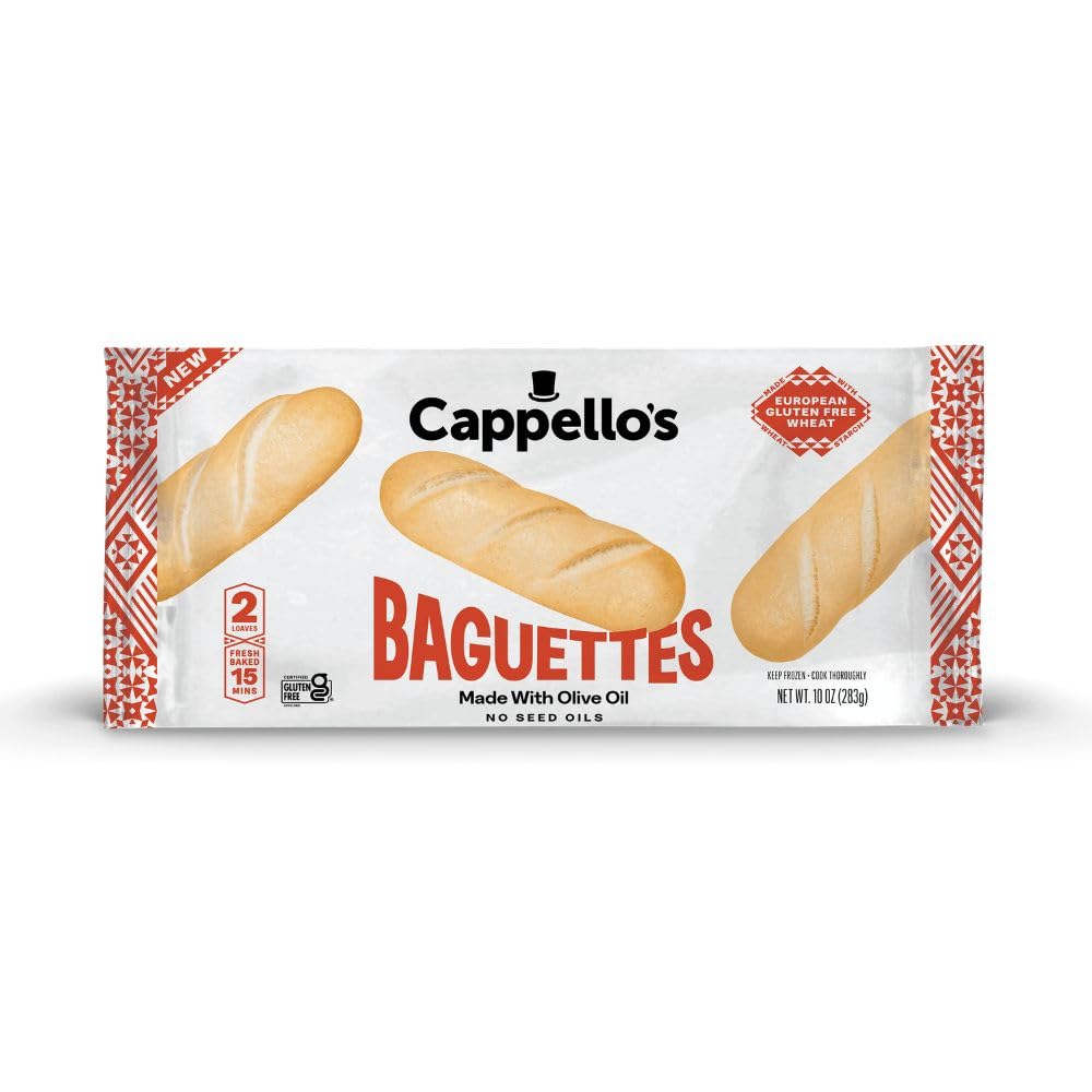 Cappello's Baguettes, Gluten Free, Frozen Bread 10 oz