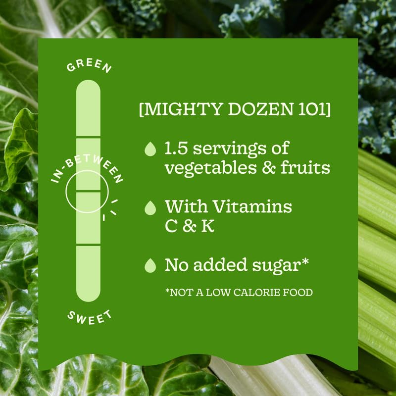 Suja Organic Green Juice Variety Pack | 6 Mighty Dozen and 6 Uber Greens | Plant-Based & Gluten-Free (12 fl oz, Pack of 12 total)