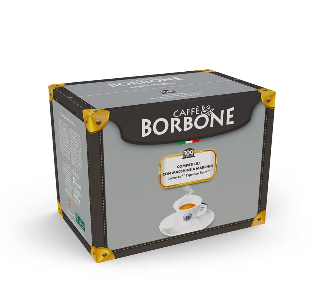 Caffè Borbone Compatible Lavazza Espresso Point 100 Coffee Pods, Red Blend, Creamy Espresso with Deliciously Persistent Flavor, Roasted and Freshly