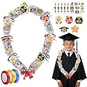 Silkovahamd 5th Grade Graduation Leis 2026 - Graduation Candy Lei Making Kit Class of 2026, 12 Candy Poly Tubing Clear 60 Paper Cards 12 Sheets