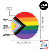 Andaz Press Assorted 216 Pride Party Favors Intersex Progress Pride Bulk Chocolate Drop Labels Pride Decorations Trans Pride Merch LGBTQ Pride Party