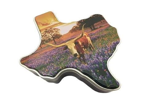 Texas Bluebonnet Pecan Gift Tin | Milk Chocolate Pecans | Chocolate Toffee Pecans | Cinnamon Pecans | 1 lb | Millican Pecan since 1888 | San Saba