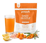 Powah Daily Hustle Wellness Drink - Electrolytes, Adaptogens & Immunity Support. 30 Sugar-Free Servings. Clean Superfoods. Nordic Berry Flavor.