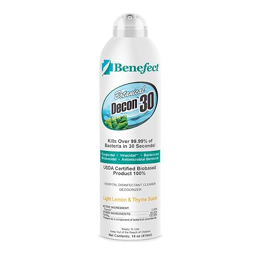 Benefect Botanical Decon 30 Disinfectant Cleaner, 14 oz. Ready-To-Use Spray, Hospital Grade Disinfectant, Kills Over 99.99% of Germs, Safe