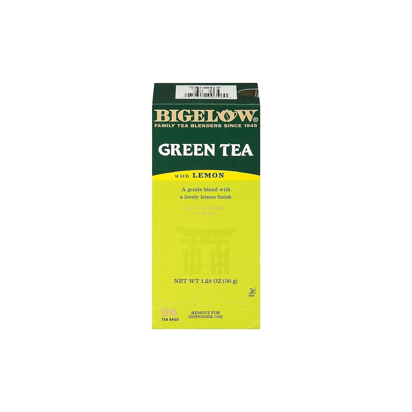 Bigelow Green Tea With Lemon, Lemon, 0.34 Lbs, 28/box