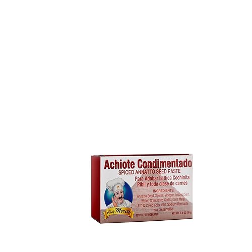 Chef Merito Spiced Achiote (Annatto Seed) Paste 3.5 Oz | Achote Pasta, Classic Mexican Seasoning