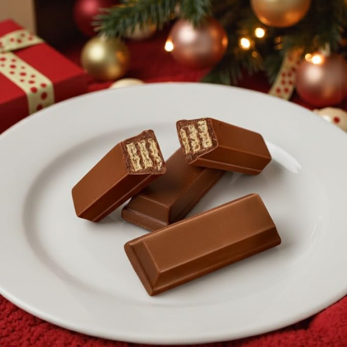 Mini Chocolate Waffer Bars-1.5 lbs Milk Chocolate Waffer Mini Individually Wrapped Bulk Pack-Crisp Wafer in Bulk - Perfect Snack Size for Sharing