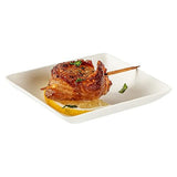 Restaurantware Pulp Safe No PFAS Added 2.6 x 2.6 Inch Mini Square Plates 100 Disposable Plates - Home Compostable Microwavable And Freezable White